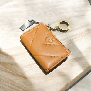 Tan Leather Keychain Wallet